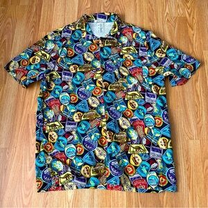 Disney Parks Hawaiian Shirt Badges Men’s XL